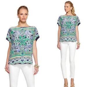 Lilly Pulitzer Marion Silk Front Top